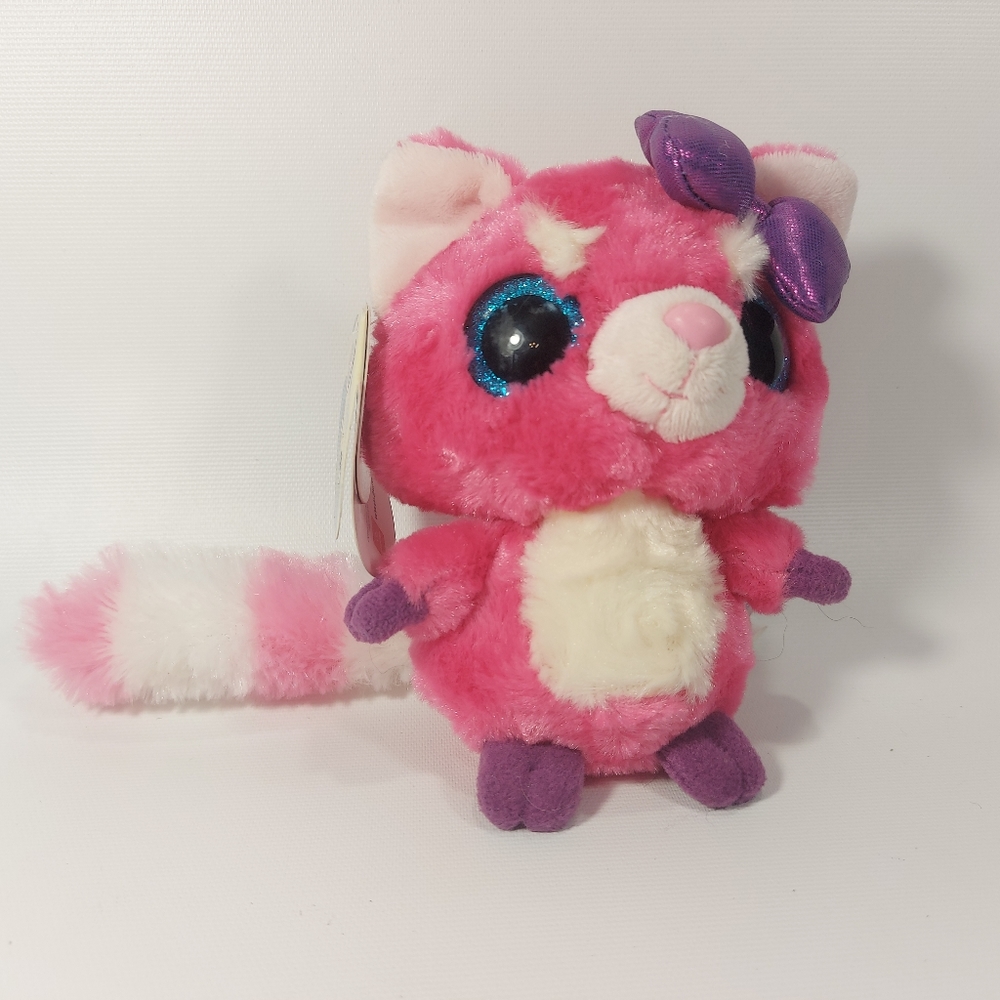 YooHoo & Friends by Aurora pink raccoon stuffed Collectible plush, 6"